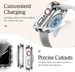 Goton 2 in 1 Waterproof Bling Case for Apple Watch 44mm SE (2nd Gen) Series 6 5 4 Screen Protector, Women Glitter Diamond Rhinestone Bumper Face Cover for iWatch Accessories 44 mm Silver - Image 6